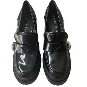 Gianni Bin Maxxwelle Black High Heel Platform Shoes Size 8.5